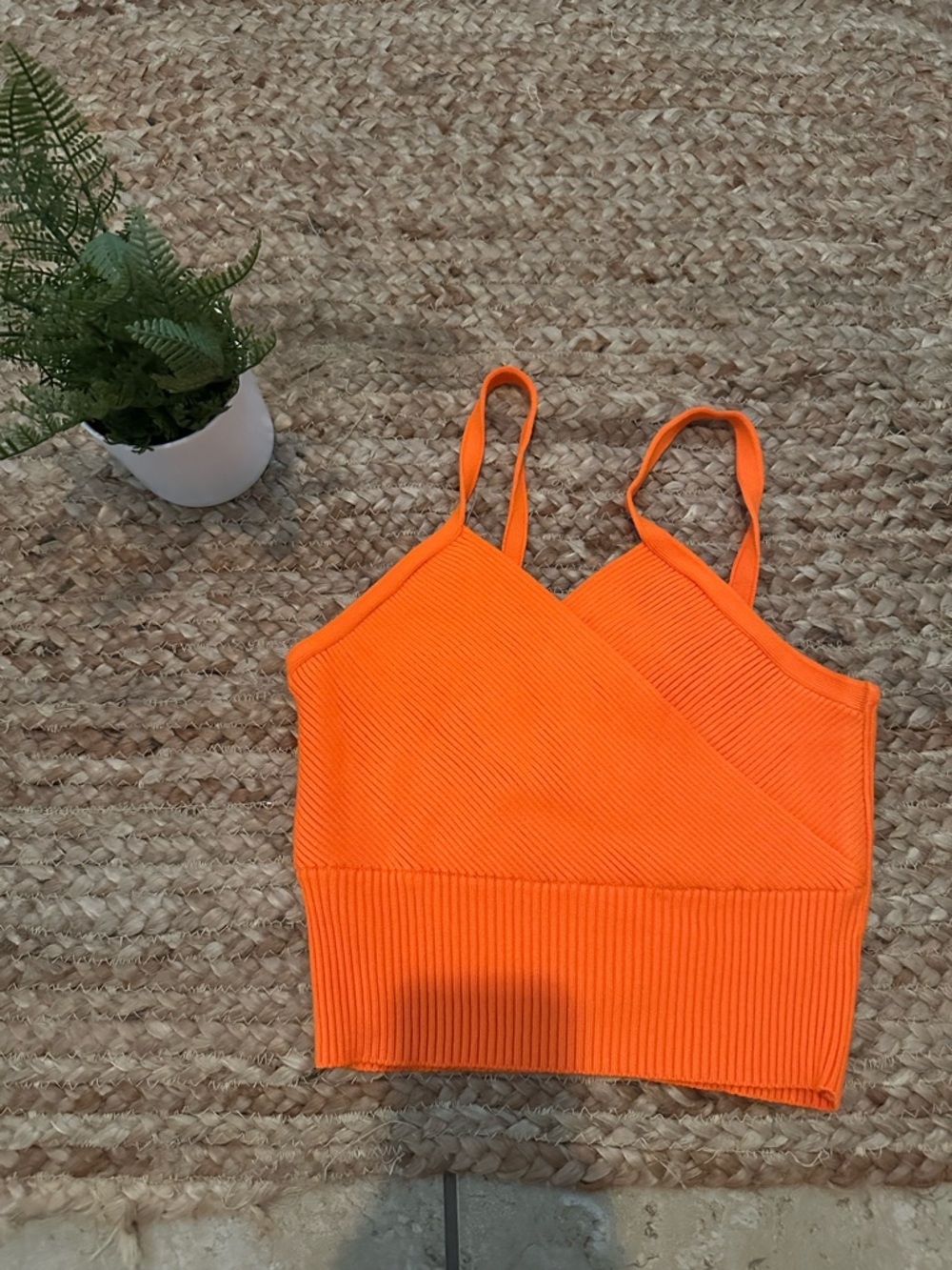 KNIT RIBBED SWEATER TANK